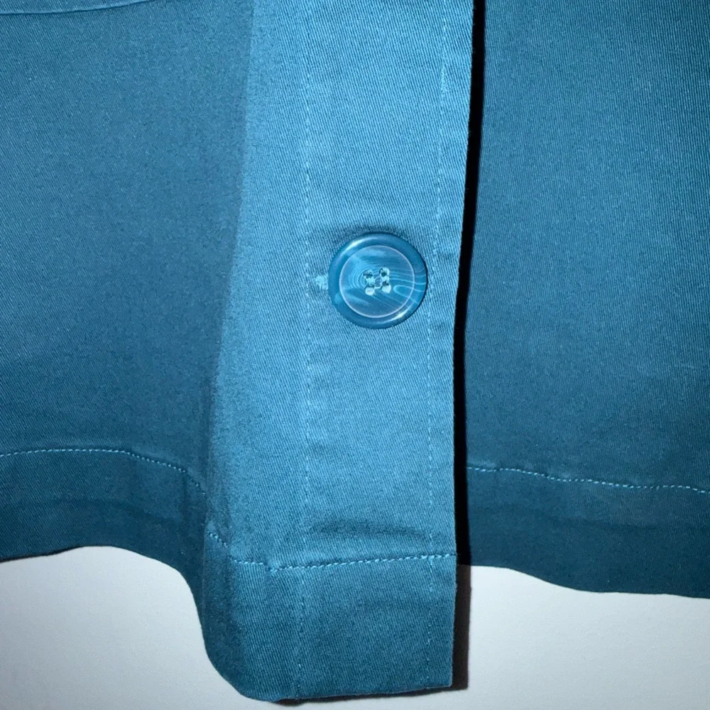 torrid Teal Utility Button-Front Jacket - Picture 5 of 13